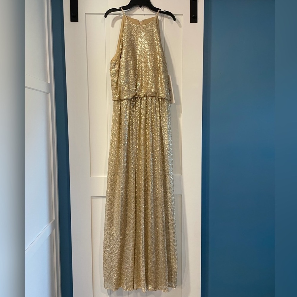 Bill Levkoff Bridesmaid Dress Gold Size 12